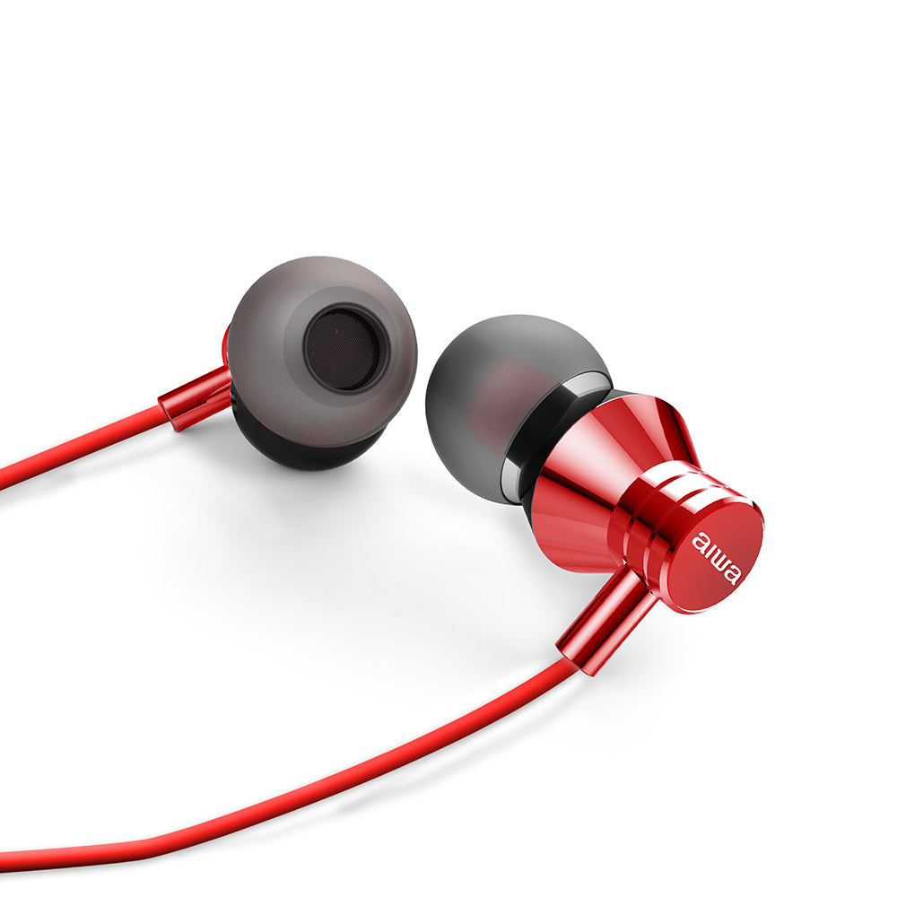 AURICULARES AIWA ESTM50RD CONEX 3,5 MICRO RED