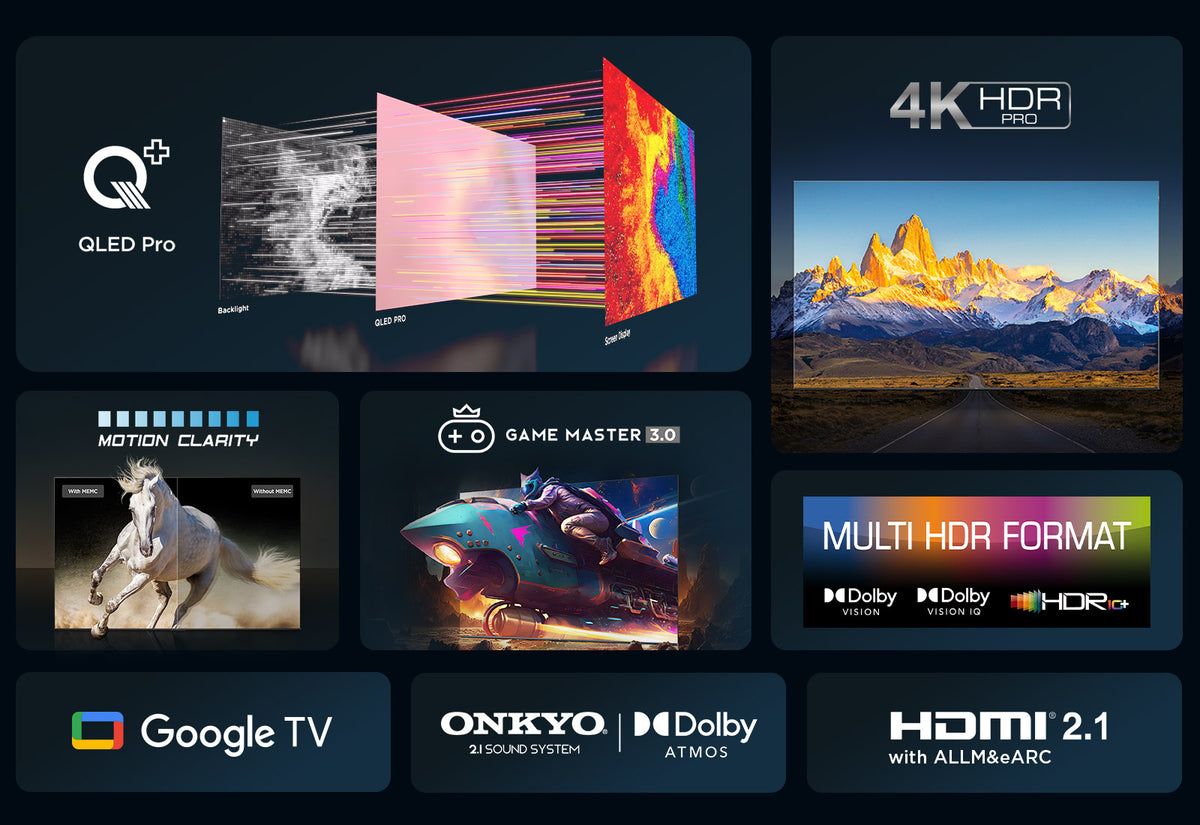 TV TCL 55" 55C655 UHD QLED GOOGLETV ONKYO SOUND