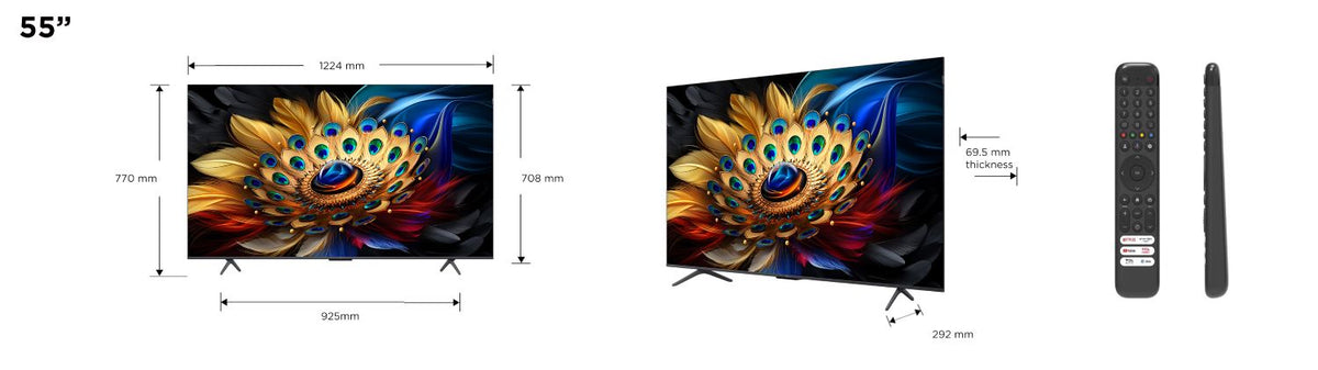 TV TCL 55" 55C655 UHD QLED GOOGLETV ONKYO SOUND