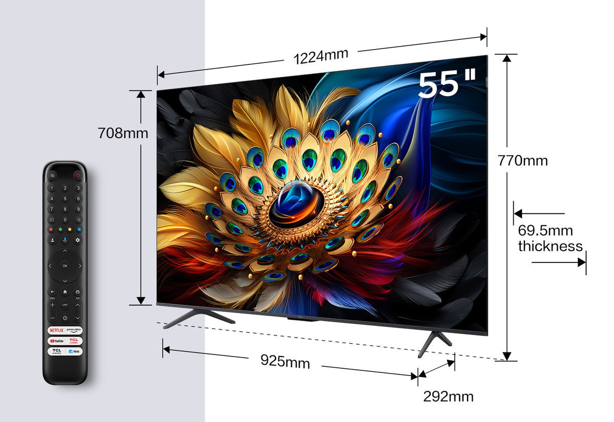 TV TCL 55" 55C655 UHD QLED GOOGLETV ONKYO SOUND