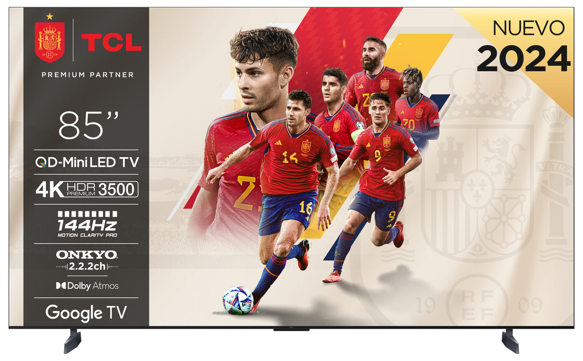 TV TCL 85" 85C855 UHD MINILED QLED GOOGLETV 144HZ