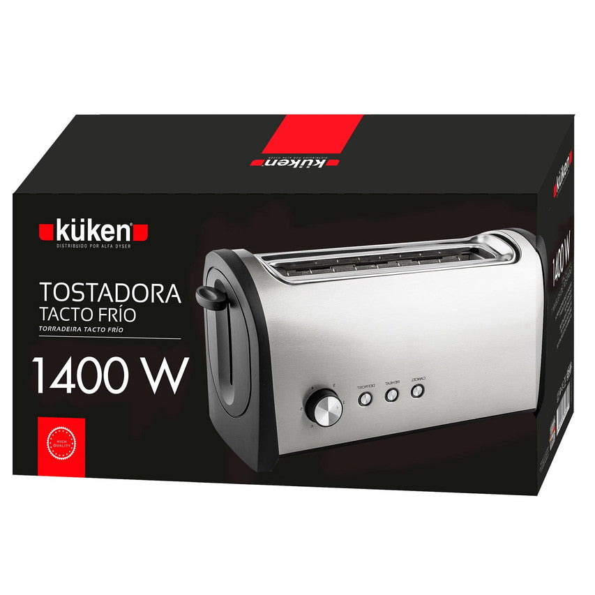 TOST. KUKEN 33622 INOX 2R LARGO INOX 1400W