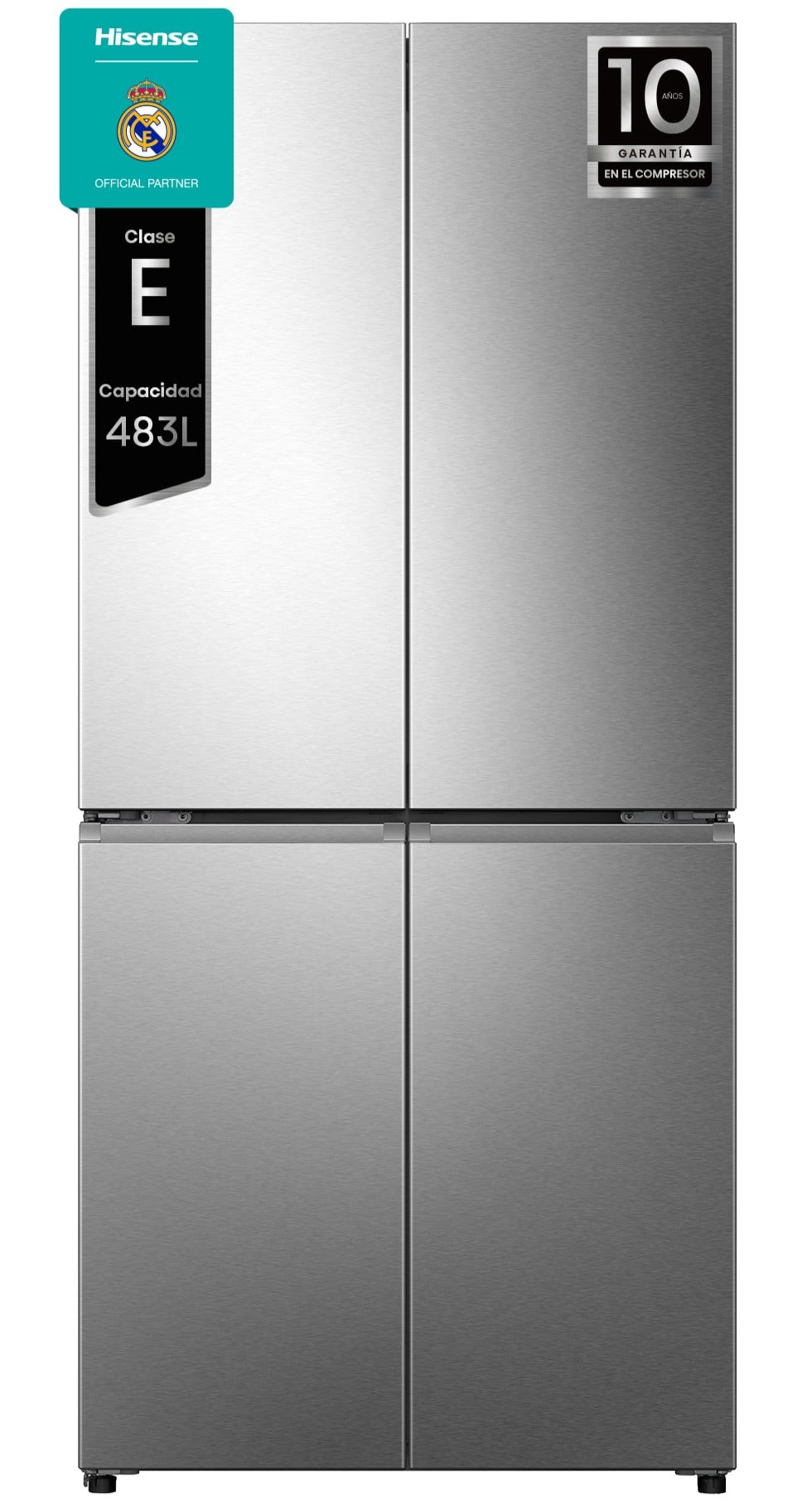 Frigorífico 4 puertas Hisense RQ5P470SEIE 483 L inox – portada