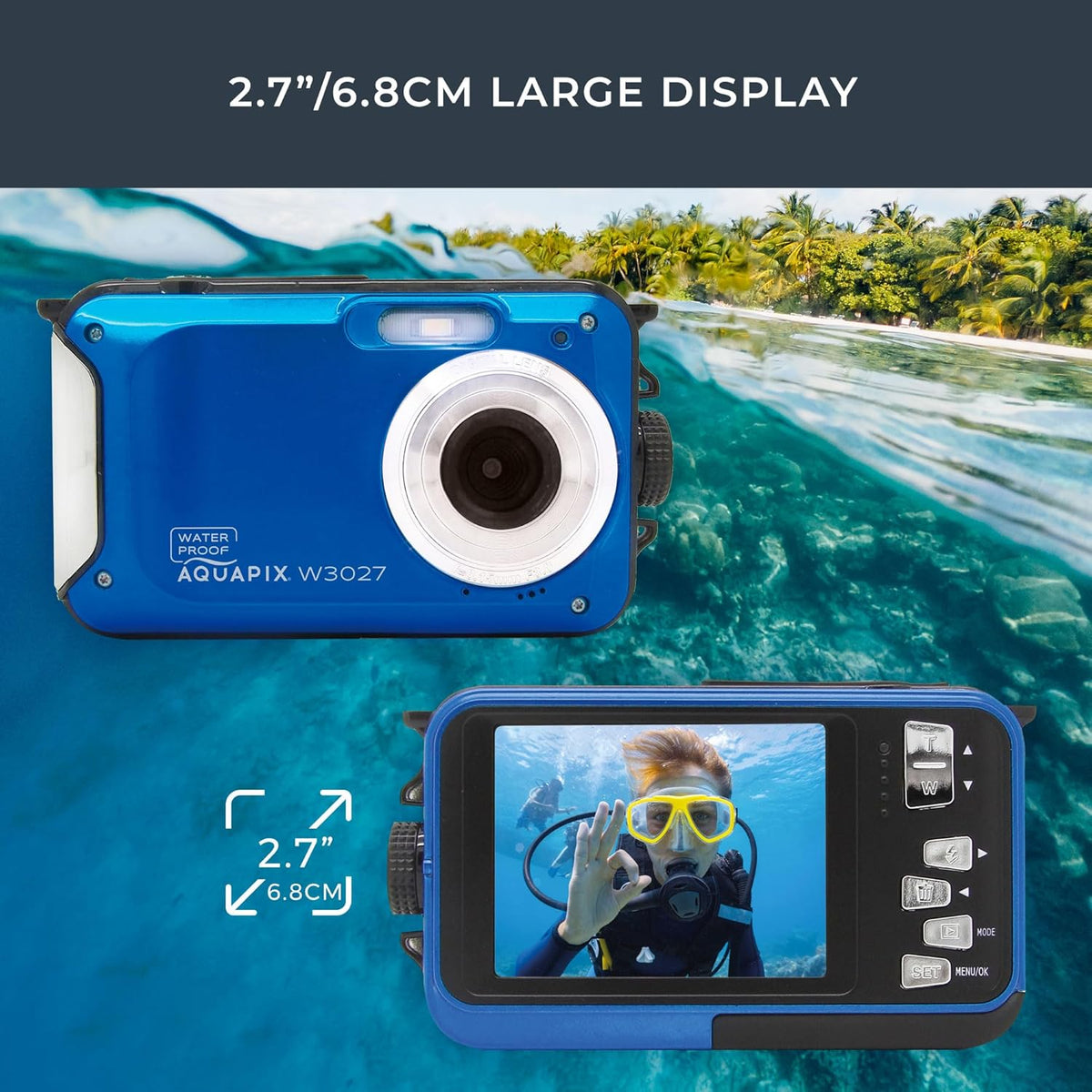 CAMARA AQUAPIX W3027 MARINE BLUE SUMERGIBLE