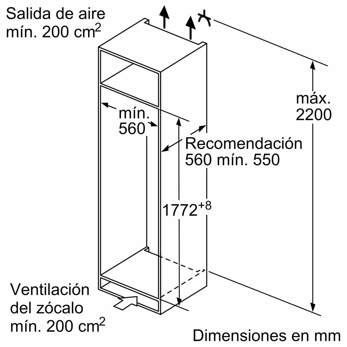 Fotografía adicional del frigorífico integrable Balay 3FIE734S, imagen de la galería 9