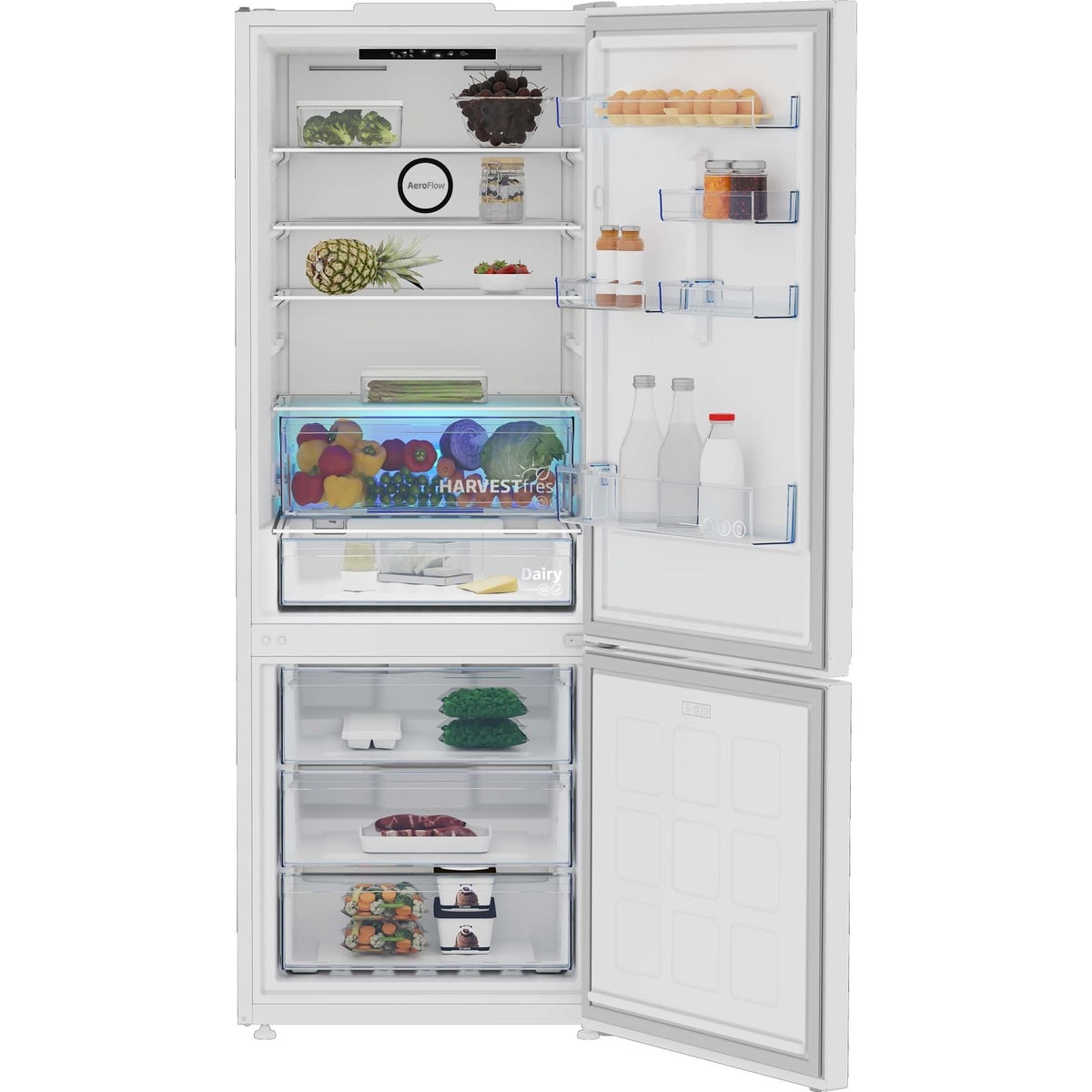 Frigorífico combi Beko B3RCNE564HW – detalle interior