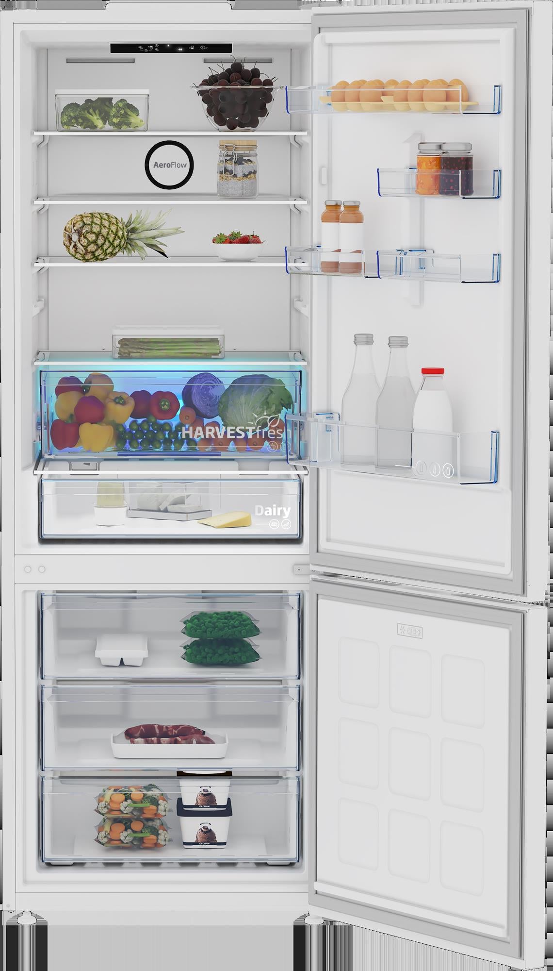Frigorífico combi Beko B3RCNE564HW – vista lateral