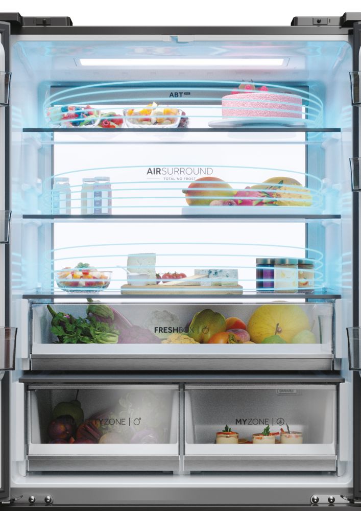 FRI. HAIER HFR7819ENGC 190x83x64 FD NF DISP INOX