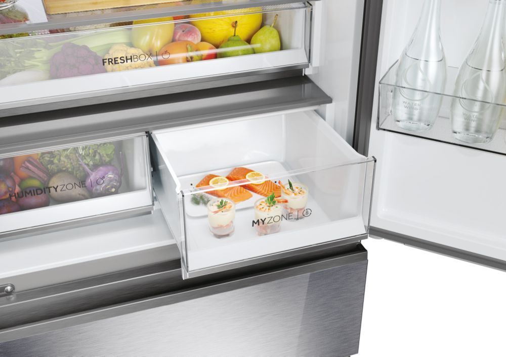 FRI. HAIER HFR7819ENGC 190x83x64 FD NF DISP INOX