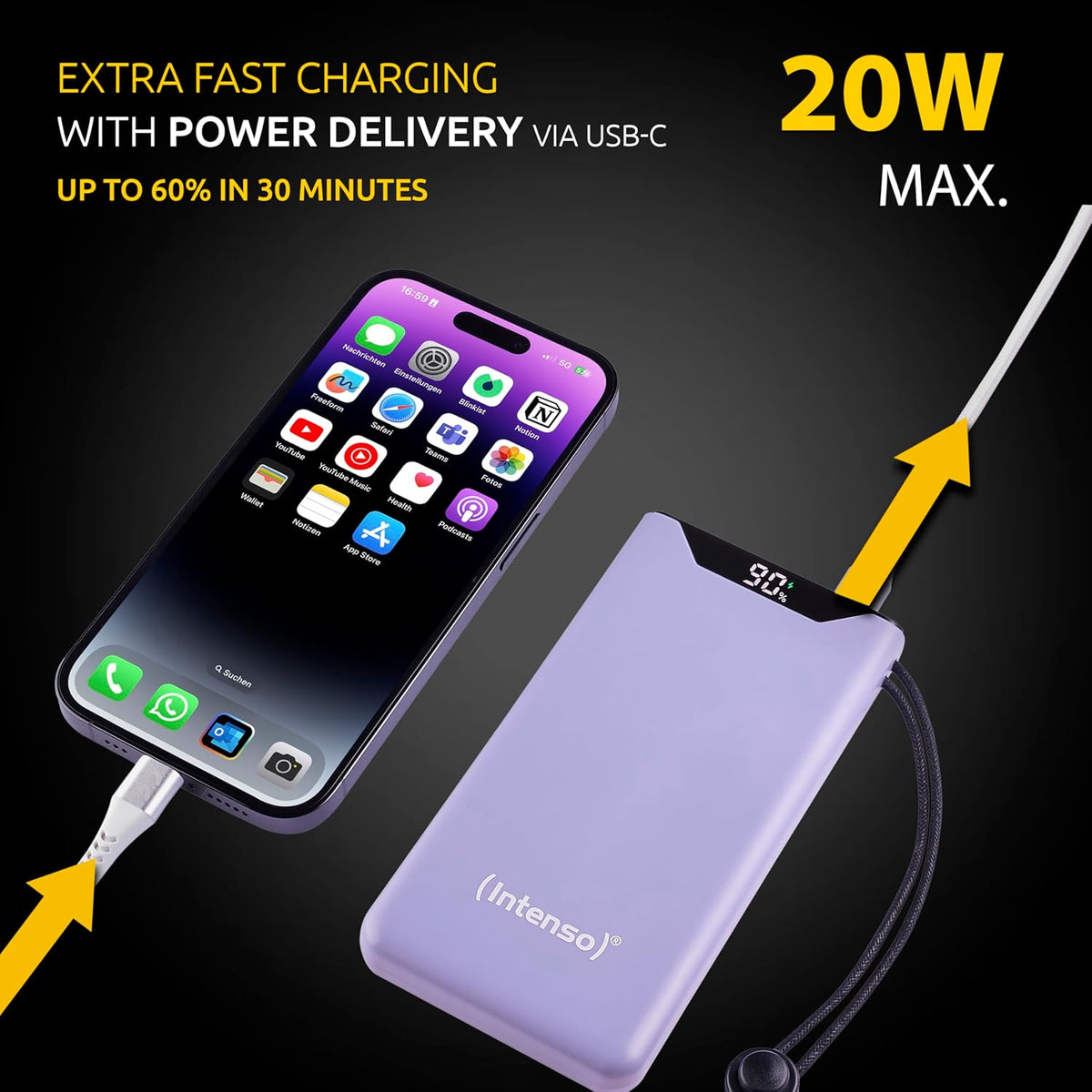 POWERBANK INTENSO F 10K PURPLE