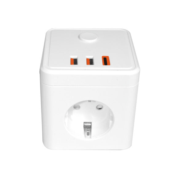 CUBO SILVERSANZ E-BLOCK 3 SCHUKO+2USB+1USBC