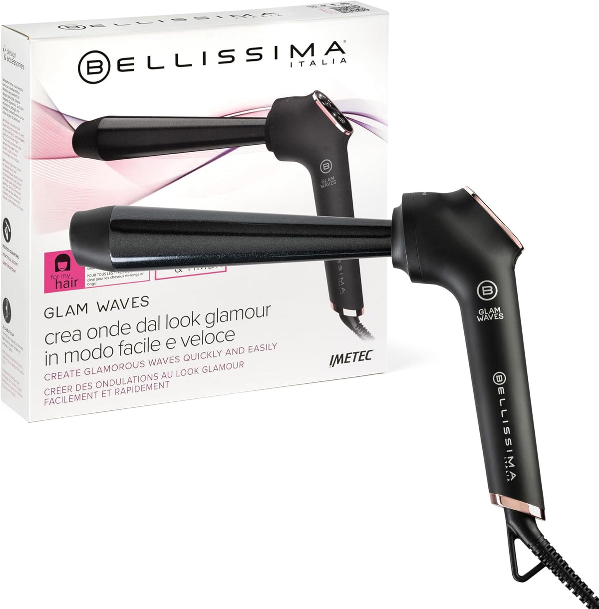 RIZADOR BELLISSIMA GLAM WAVESCONICA CERAMICA QUERA