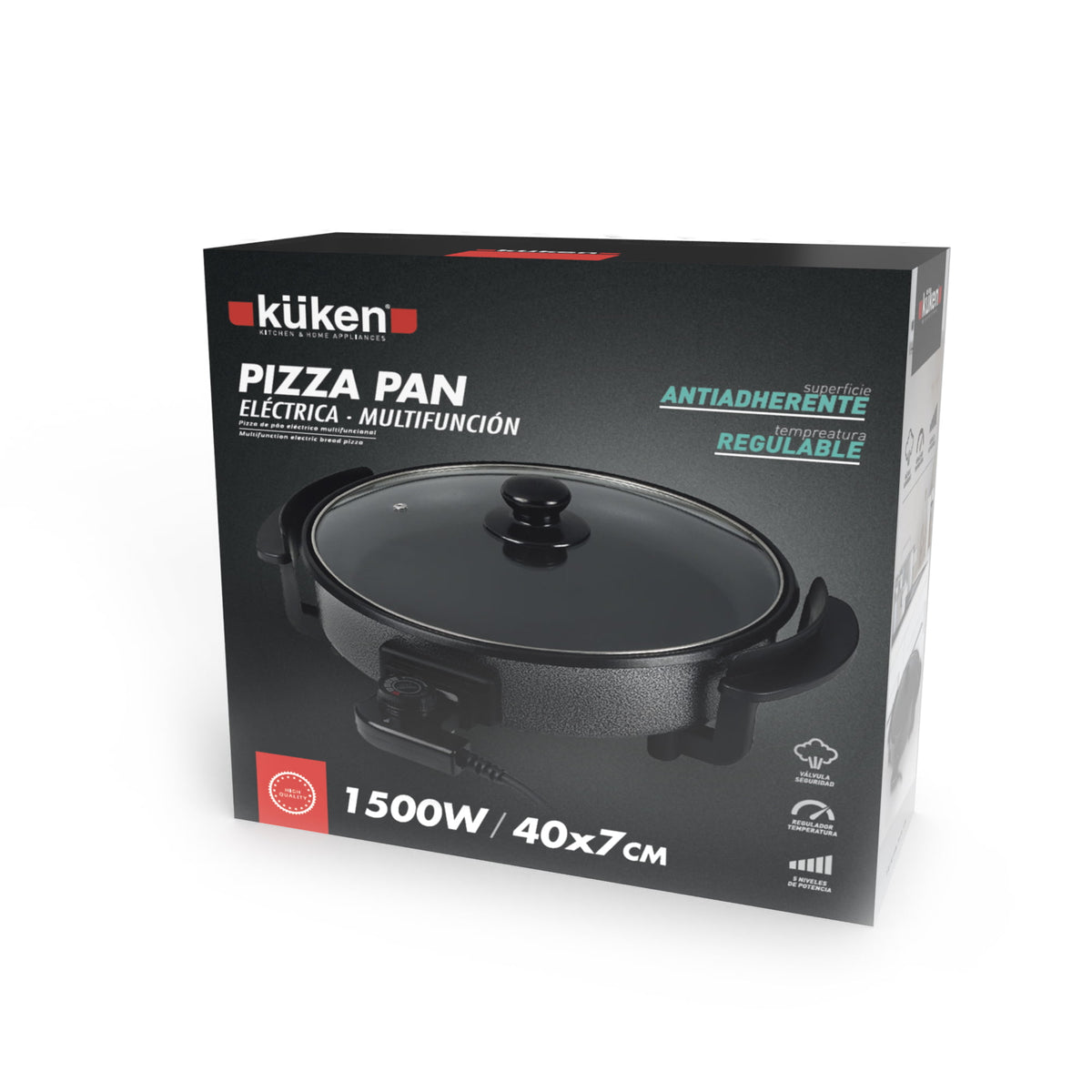 MULTICAZUELA KUKEN 34385 PIZZA ANTIAD 40X7CM 1500W