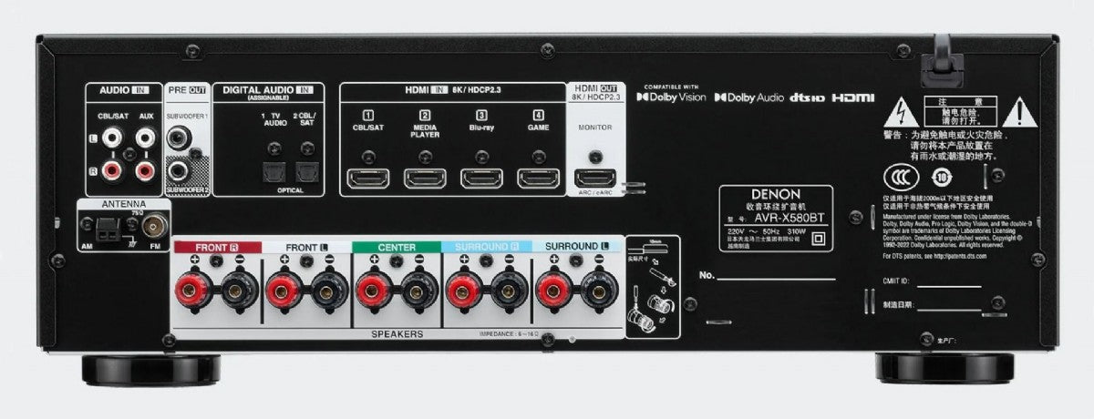 RECEPTOR DENON AVR-X580 BT D1565