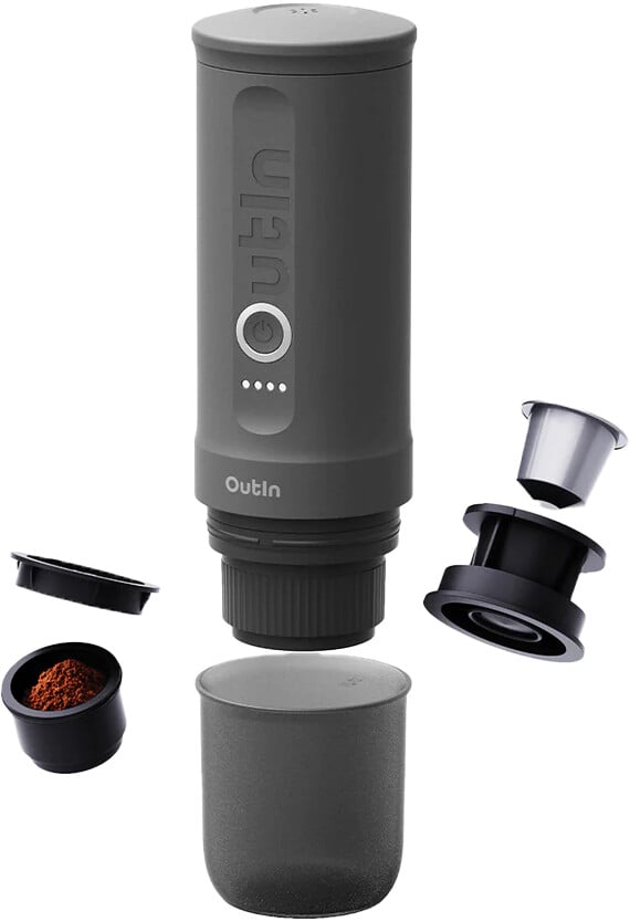 CAFET. OUTIN ESPRESSO PORTATIL GRIS 12V NESPRESSO