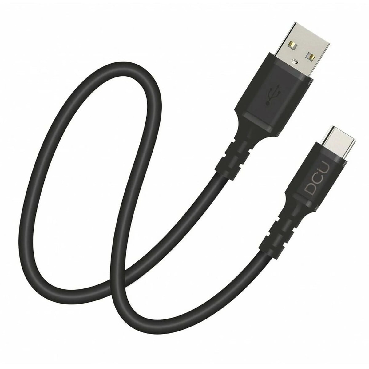 CABLE DCU USB C a USB A 1,5M 2.0 SILICONA FLEX NEG