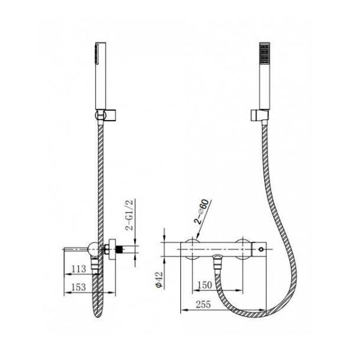 GRIFO IMEX KIT DUCHA MONOM. MONZA BGM BDM039-5BGM