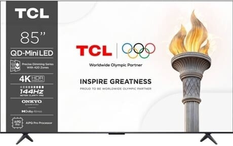 TV TCL 85" 85C6K UHD MINILED GOOGLETV 144HZ ONKYO