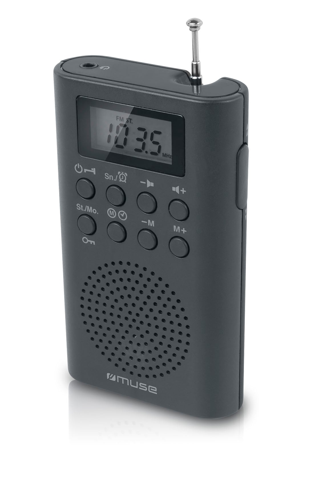 RADIO MUSE M-03R FM/PLL NEGRO PILAS