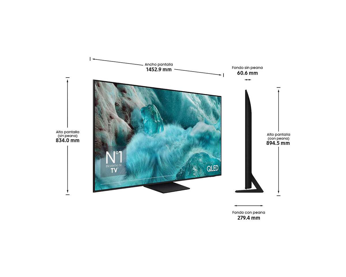 TV SAMSUNG 65" TQ65Q7F5 UHD QLED SMARTTV IA HDR10+