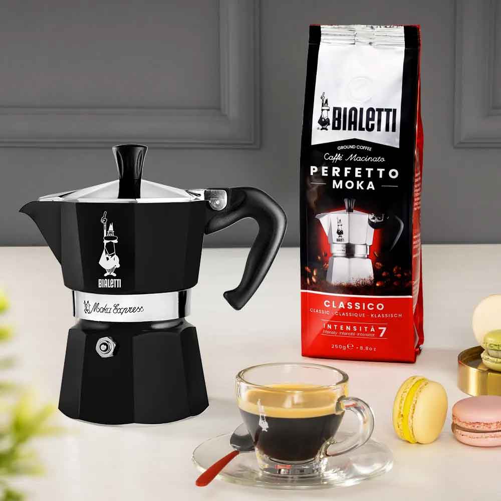 CAFET. ITALIANA BIALETTI NEW MOKA INDUC BLACK 4T