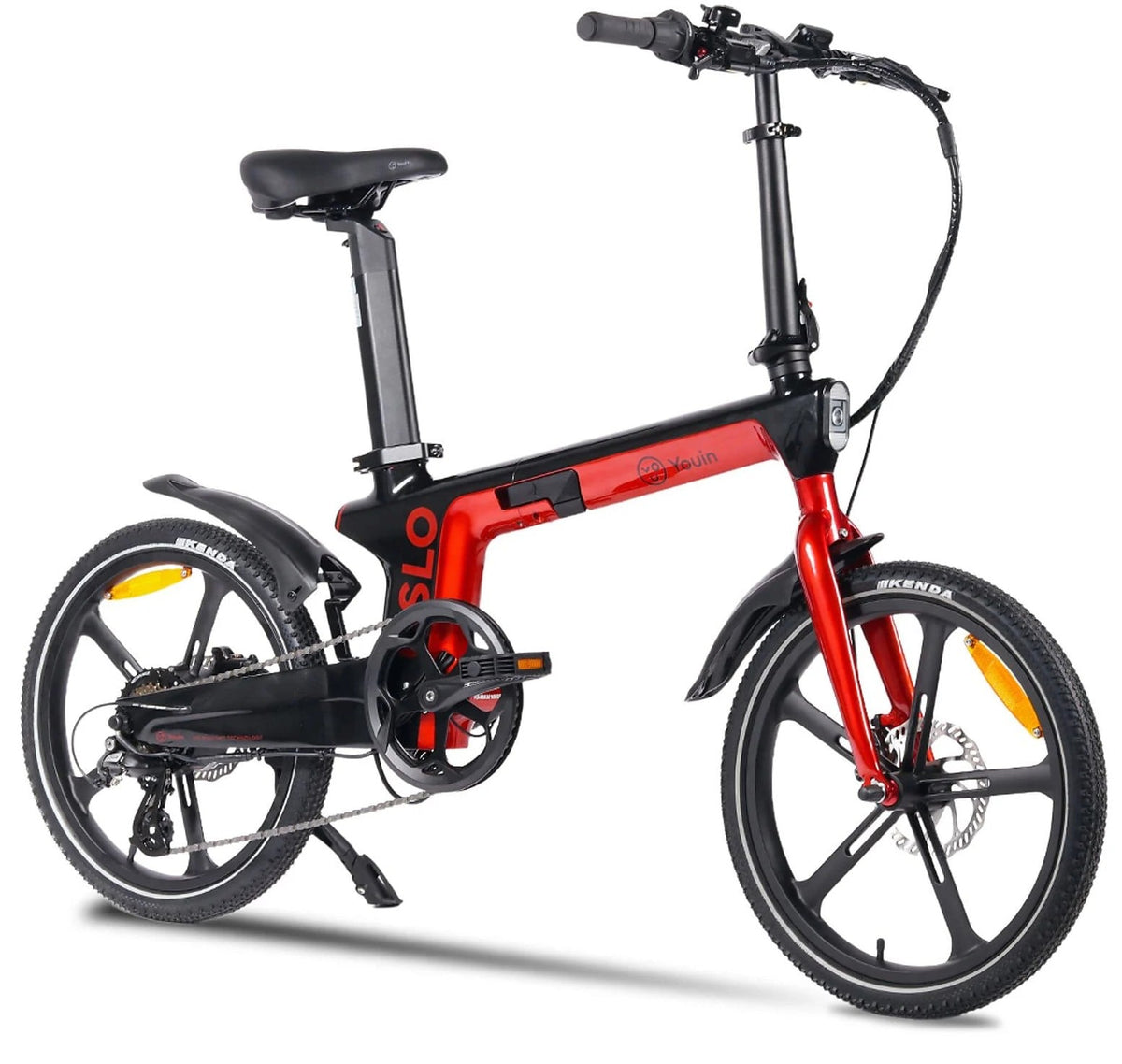 BICICLETA ELECTRICA YOUIN BK1900 OSLO CARBON/ROJA