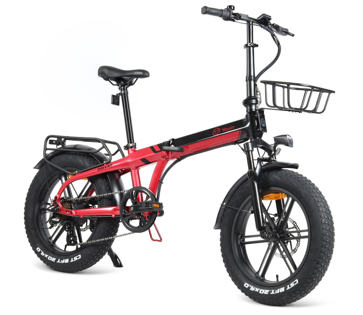 BICICLETA ELECTRICA YOUIN BK1650R DALLAS ROJO/NEGR