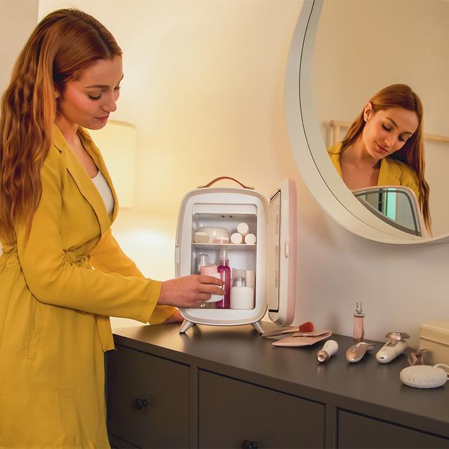 NEVERA COSMÉTICOS CECOTEC 6000 ROSE 6L ESPEJO 4442