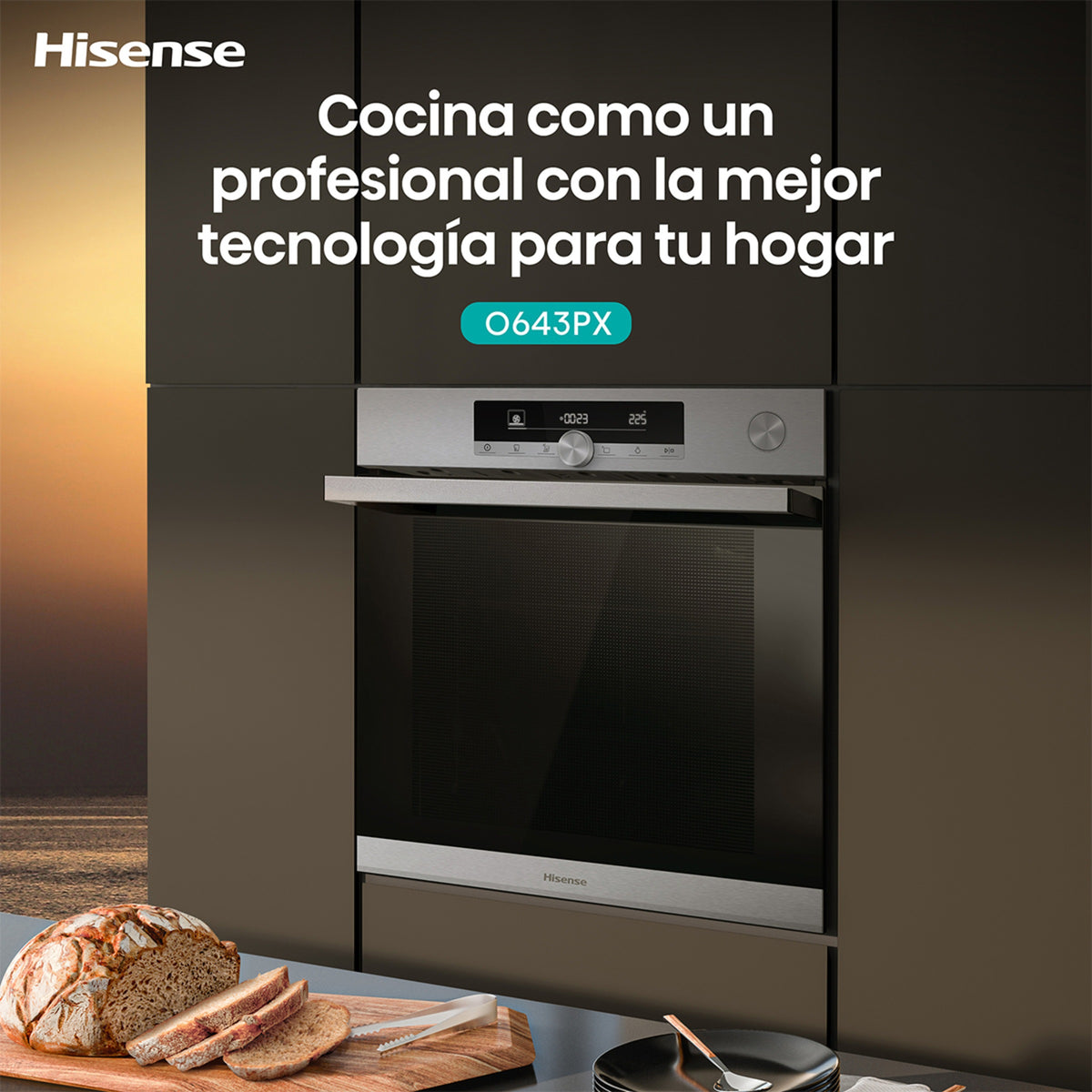 HORNO HISENSE O643PX 77L GT PIRO SONDA TERMIC INOX
