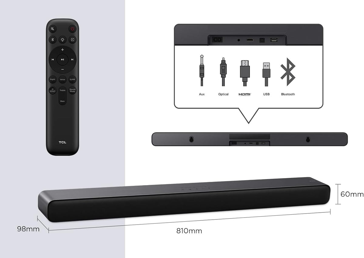 BARRASONIDO TCL S45HE 2.0 100W DOLBY ATMOS