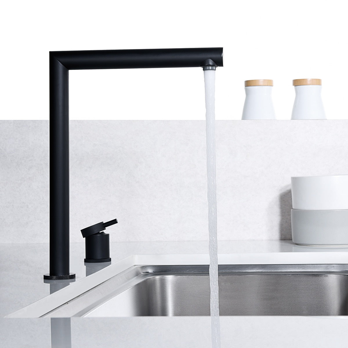 GRIFO COCINA IMEX GCE018NG ESCAM ITACA NEGRO MATE