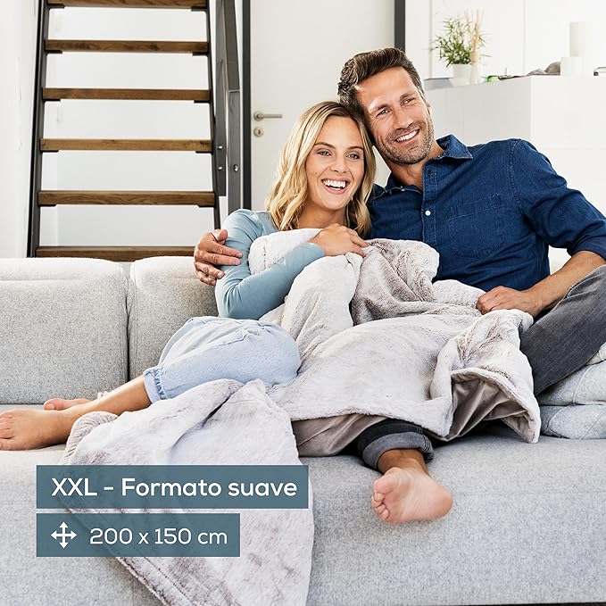 MANTA BEURER HD150 XXL TAUPE NORDIC 150x130 150W