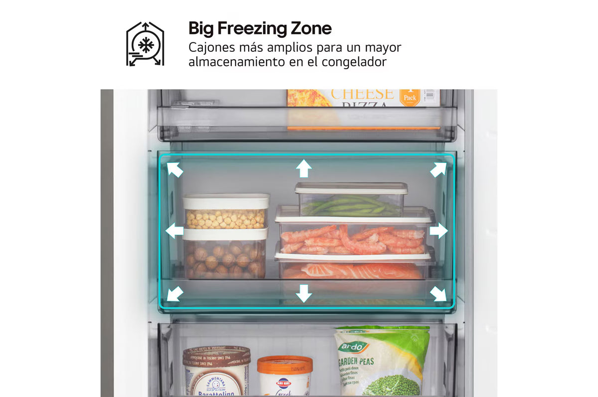 Frigorífico combi LG GBBSJ20DPY – vista interior adicional