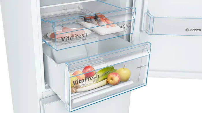 Bosch KGN362WED – distribución de estantes y compartimentos