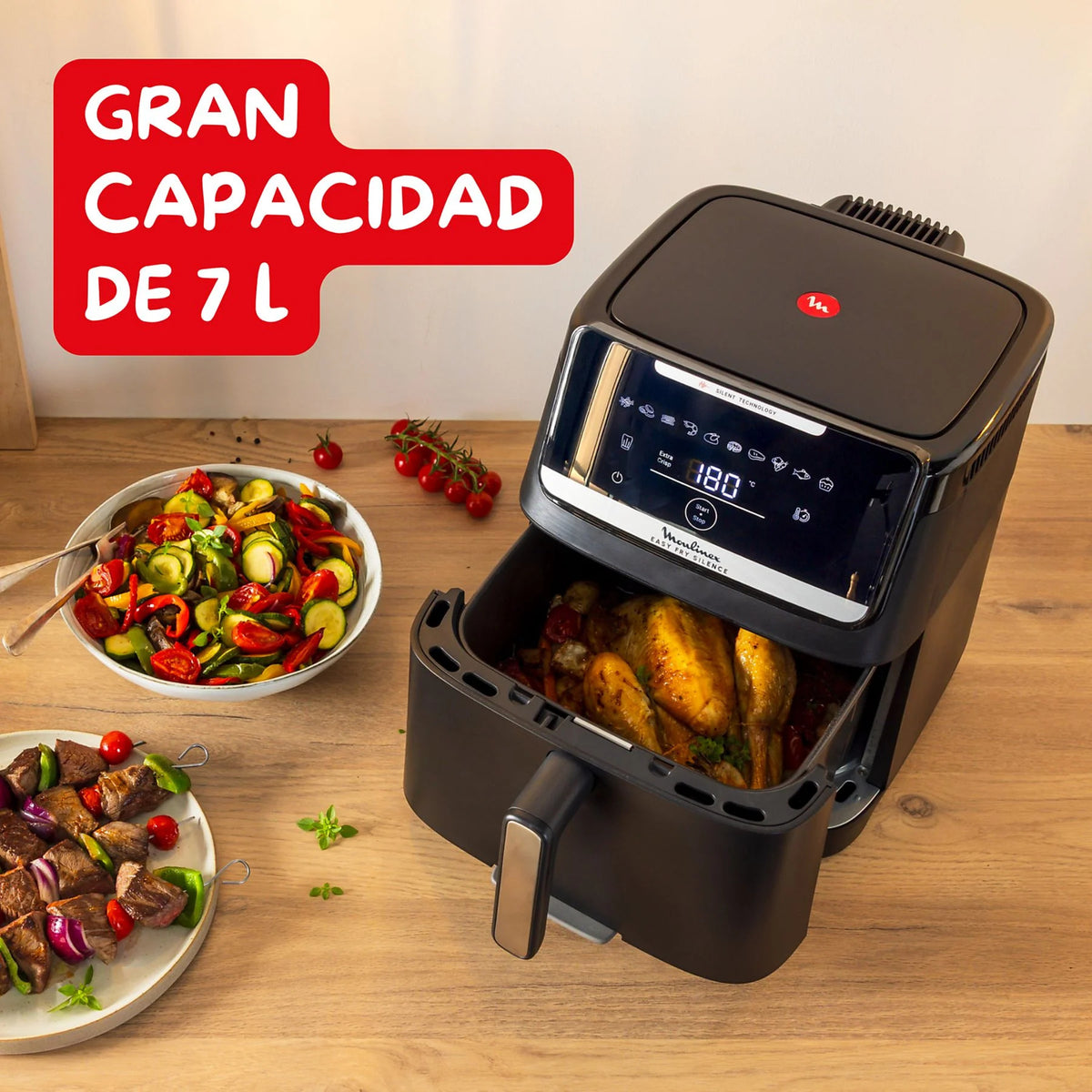 FREIDORA AIRE MOULINEX EZ8428 1800W 7L SILENCE