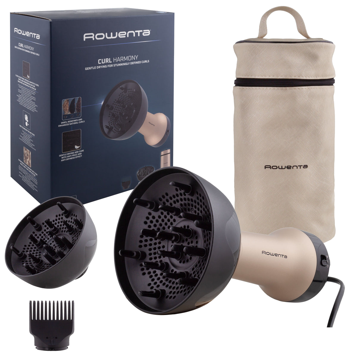 SECADOR ROWENTA CV7D30 3 EN 1 ESPECIAL CABELLO RIZ