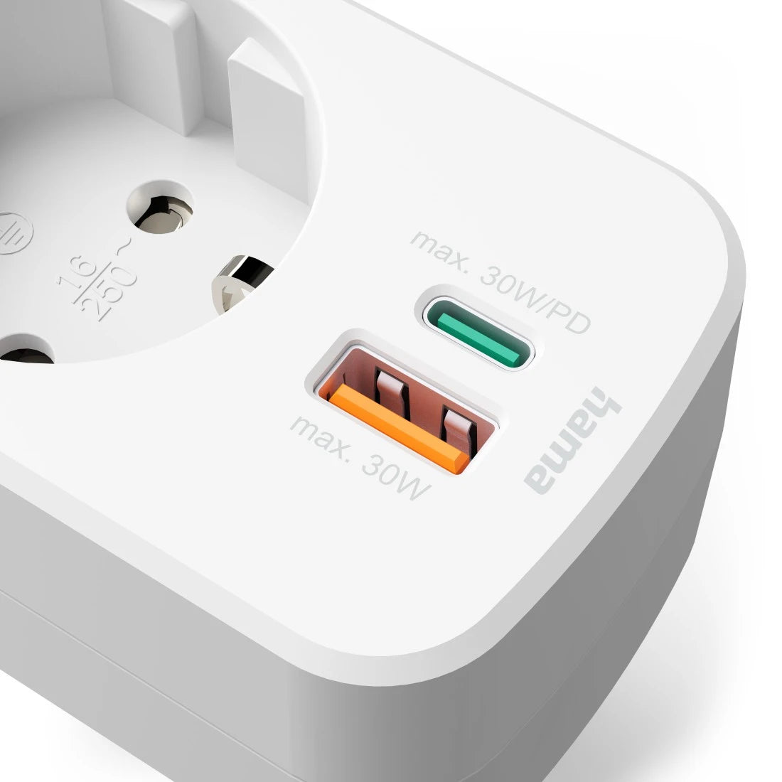 ENCHUFE HAMA 00223343 2XUSB A+1XUSB-C 20W QC+PD