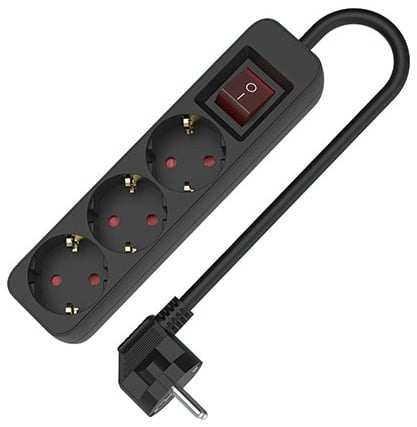 REGLETA TM ELECTRON TMUAD503SBK 3 TOMAS IN 1,5M