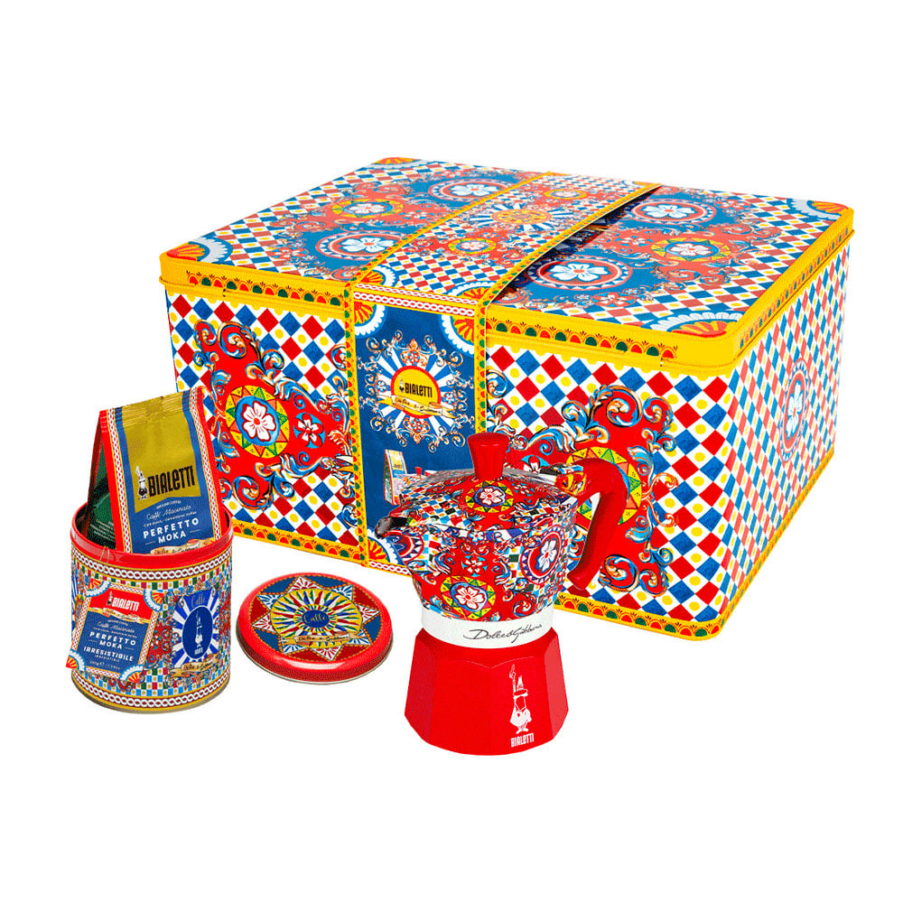 CAFET. ITALIANA BIALETTI SET REGALO D.& G. 3T ROJA