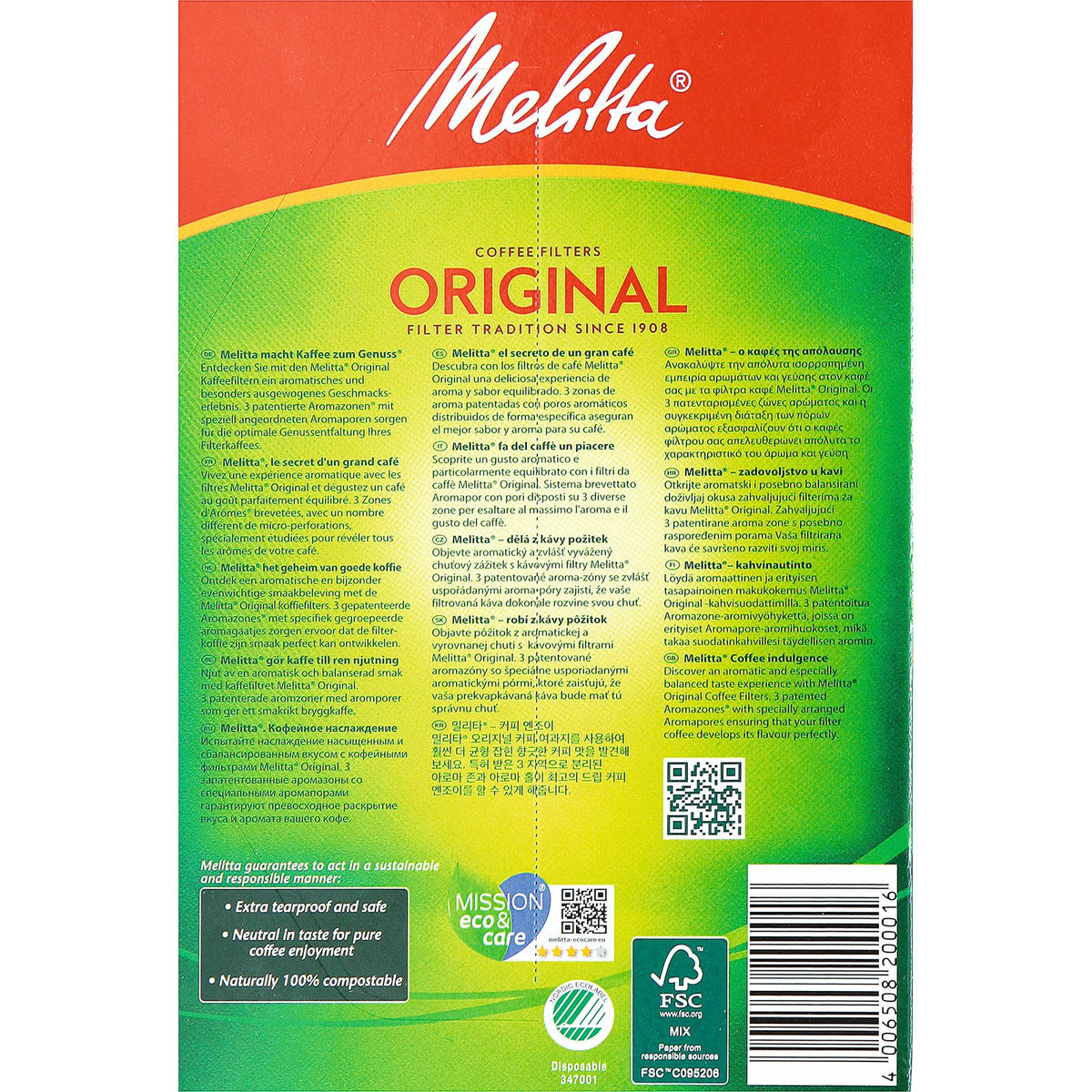ACC. FILTRO CAFE MELITTA 40 UNIDADES