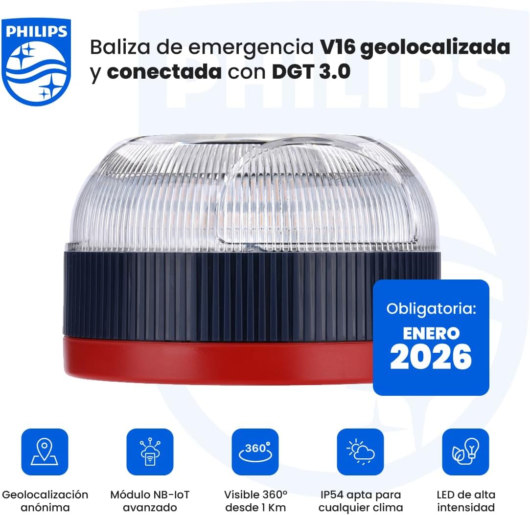 BALIZA GEOLOCALIZABLE PHILIPS V16 HOMOLOGADA DGT