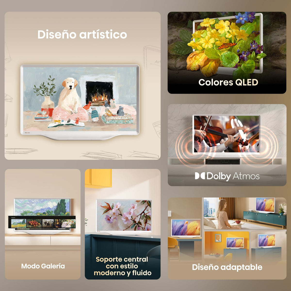 TV HISENSE 32" 32S5Q FHD QLED SMART TV DECO