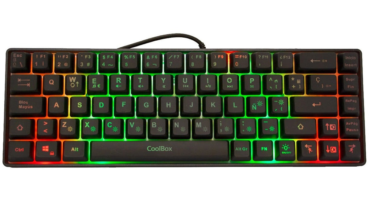 TECLADO COOLBOX TM065 RGB 10 MODOS ILUMINACION