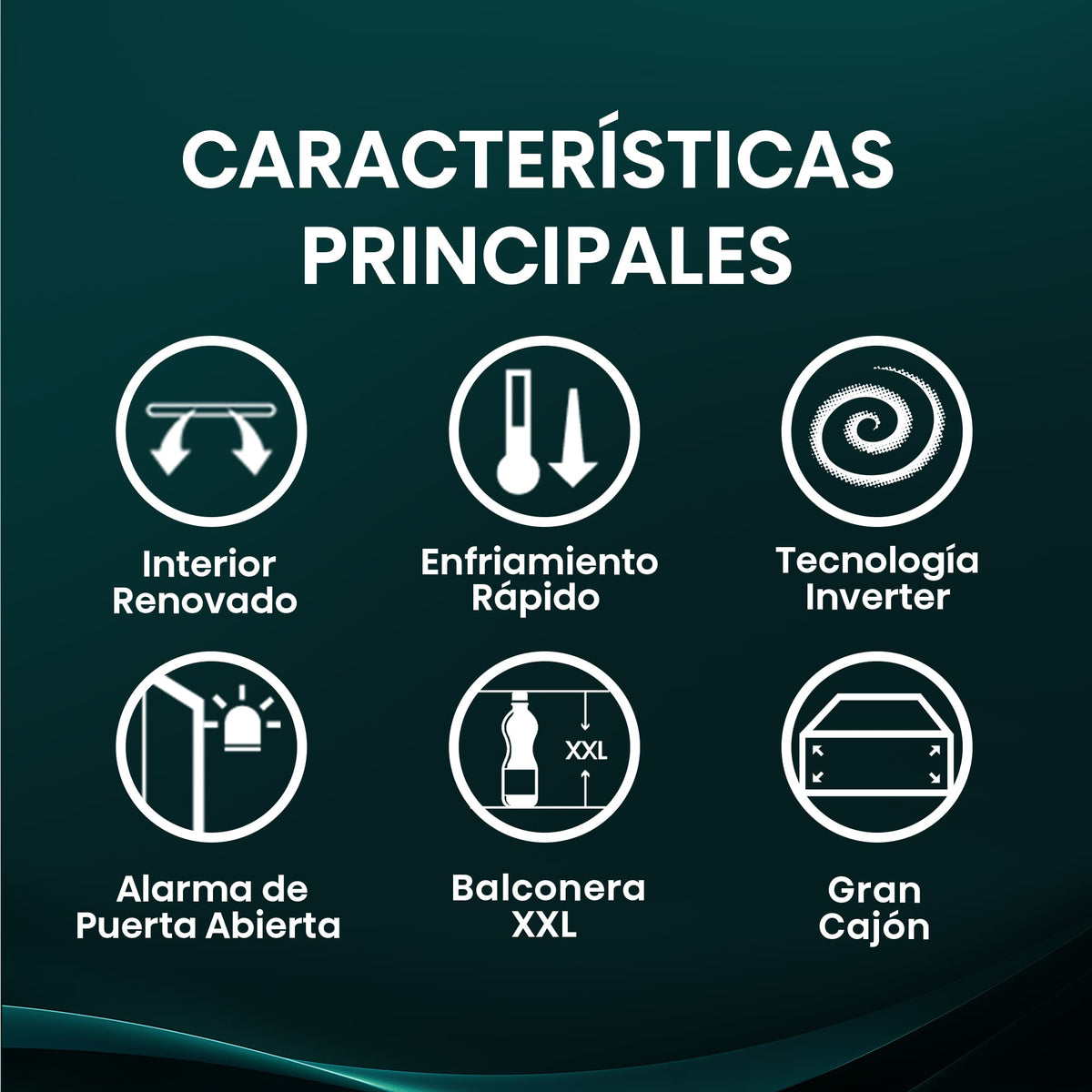 Hisense RS3P558NEIC – interior del compartimento frigorífico
