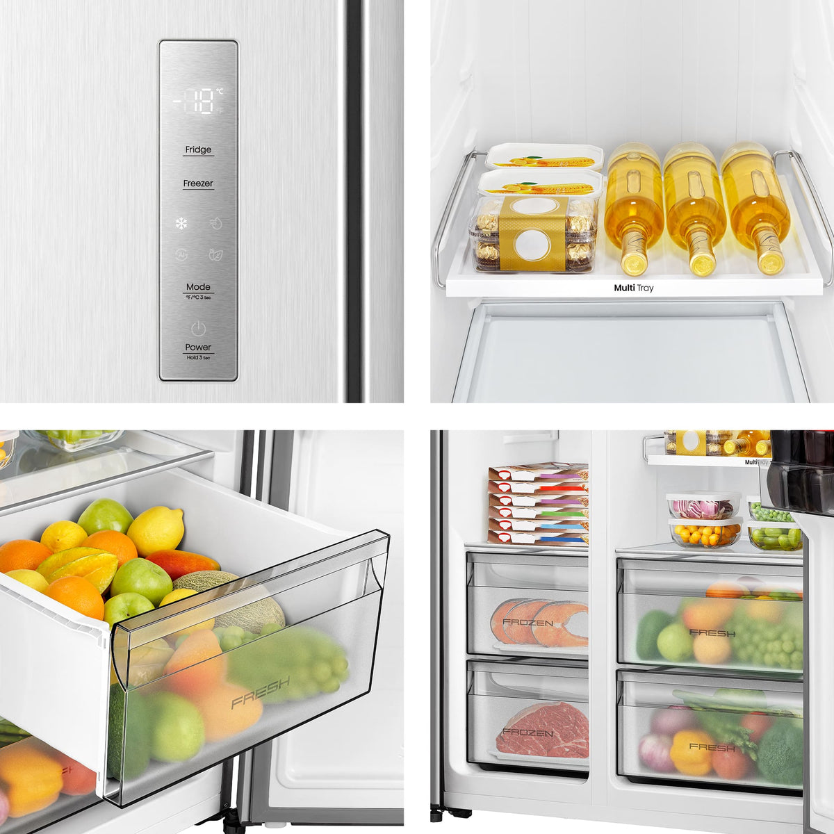 Hisense RS3P558NEIC – almacenamiento interior