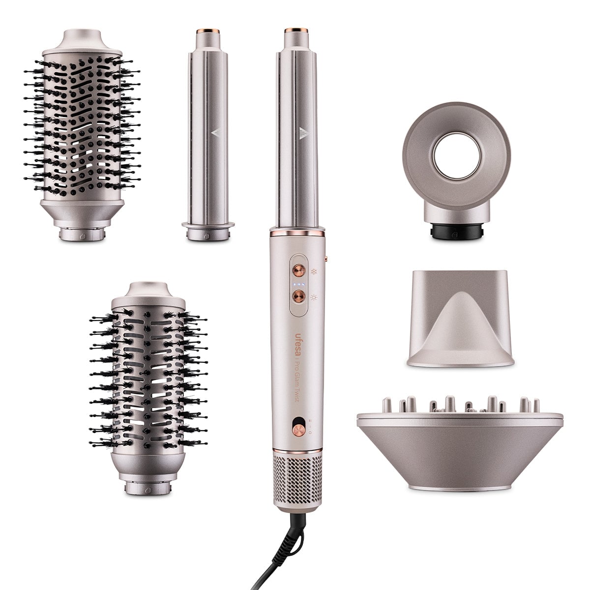 MOLDEADOR UFESA PRO GLAM TWIST MOTOR DIGITAL 7EN1