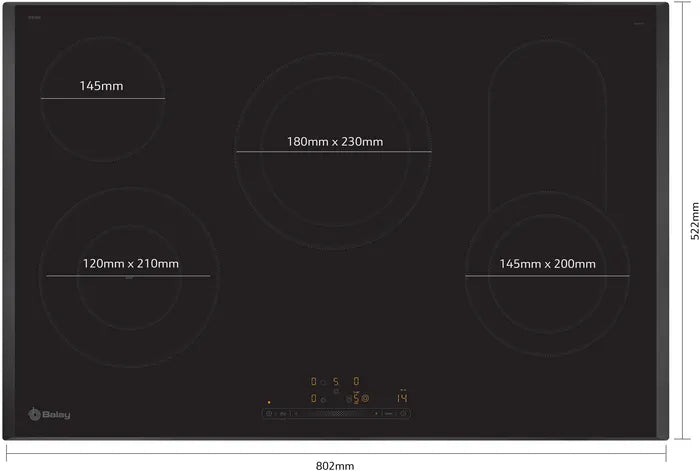ENCIM. BALAY 3EB786LQ 4F 80CM VITRO