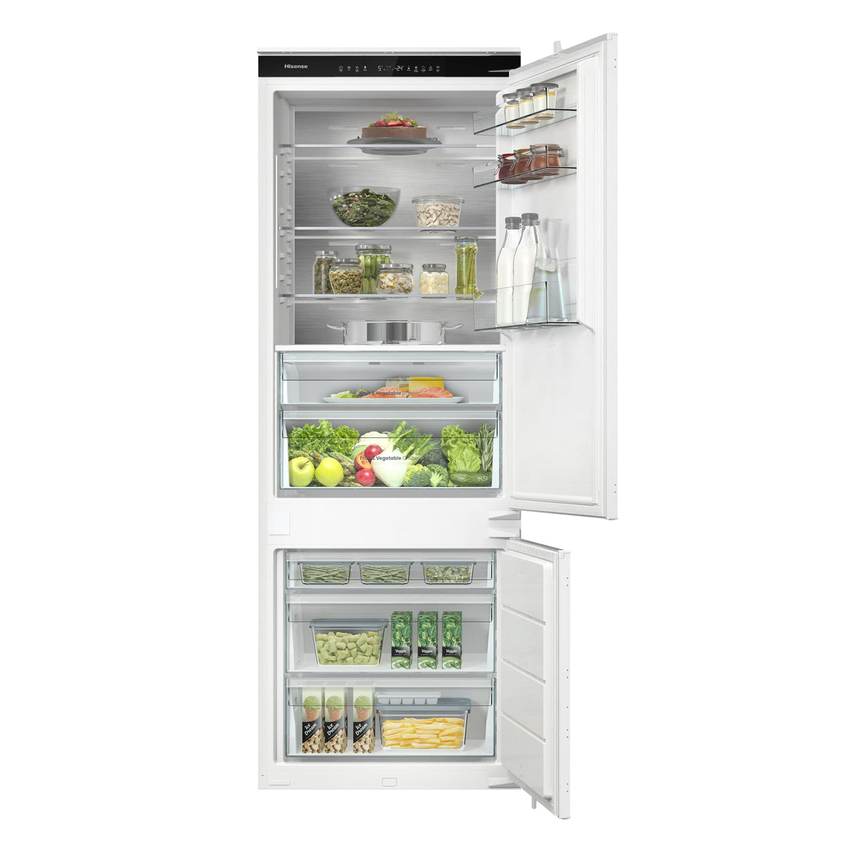 Vista adicional del frigorífico combi integrable Hisense RB3B370SAWD1, imagen 2 de la galería