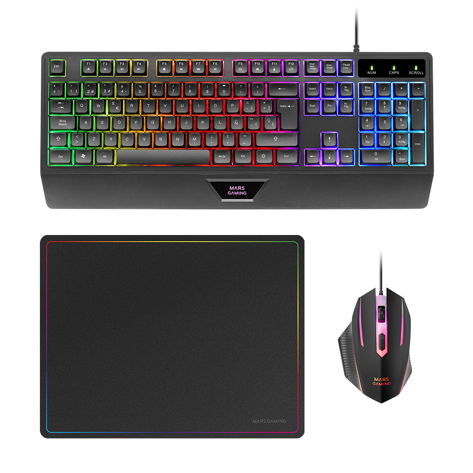 TECLADO+RATON+ALFOMBRILLA MARS GAMING