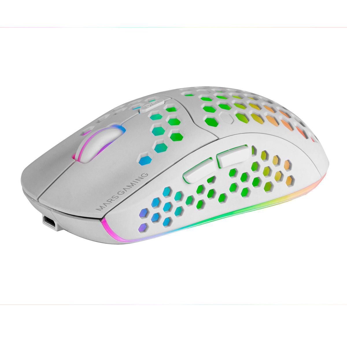 RATON MARS GAMING WIRELESS RGB MMW3 BLANCO